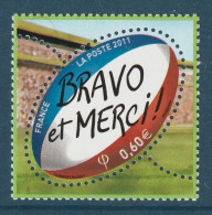 FRANCE 2011 Rugby / Bravo & Merci!: Single Stamp UM/MNH - Neufs