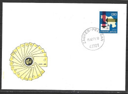 YOUGOSLAVIE. N°1333 Sur Enveloppe 1er Jour De 1971. Code Postal. - Postleitzahl