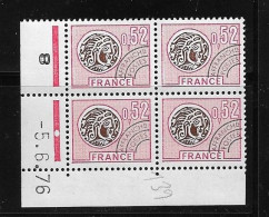 FRANCE 1976  PREOBLITERE N°139**  GOMME D'ORIGINE SANS CHARNIÈRE COINS DATES  5.6.76  TTB   COTE: 3.50€   2 SCANS - 1970-1979