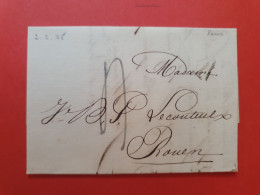 Lettre Avec Texte De Paris Pour Rouen En 1825 - Réf 2701 - 1801-1848: Precursors XIX