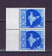 India, Indien 1958: 295** Mnh Pair  (wmk. Ashola Column), Postfrisch (Wz. 5) - Ungebraucht