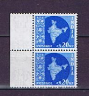 India, Indien 1958: 295** Mnh Pair  (wmk. Ashola Column), Postfrisch (Wz. 5) - Unused Stamps