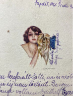 Lady With Dog Nanni Signed Graphic Art Italy Italia Dell Anna Gasparini 17289 Post Card POSTCARD - Nanni