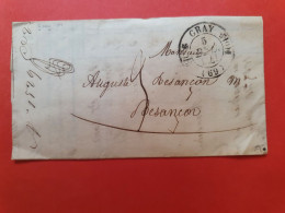 Cad De Gray Avec Fleurons Sur Lettre Avec Texte Pour Besançon En 1841 - Réf 2708 - 1801-1848: Précurseurs XIX