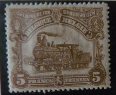 BELGIUM :   1915  - CHEMINS DE FER - CF  77 * - COTE: 210,00€ - Ungebraucht