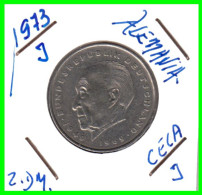 COIN ALEMANIA ( GERMANY ) MONEDA DE 2.00 DM AÑO 1973 CECA-J - HAMBURG - KONRAD ADENAUER NÍQUEL- 26,75 MM CIRCULADA - 2 Marchi