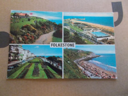 FOLKESTONE KENT ( ENGLAND ANGLETERRE ) EAST CLIFF BEACH AND POOL LEAS AND GARDENS EAST BEACH 4 VUES ANIMEES COLORISER - Folkestone