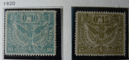 BELGIUM :   1920 - CHEMINS DE FER - CF  79 - 80 * - - Nuevos