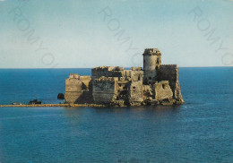 CARTOLINA  LE CASTELLA,CROTONE,CALABRIA-ISOLA DI CAPO RIZZUTO-CASTELLO ARAGONESE-STORIA,BELLA ITALIA,VIAGGIATA 1971 - Crotone