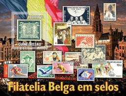 Guinea Bissau 2010, Belgian Stamps, Scout, Tennis, Pope J. Paul II, Cycling, Space, Lions Club, BF - Esploratori E Celebrità Polari