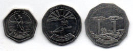 MADAGASCAR, Set Of Three Coins 10, 20, 50 Ariary, Steel, Year 1999, 1996, KM # 27, 24.2, 25.1 - Madagaskar