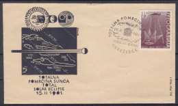 ⁕ Yugoslavia 1961 ⁕ Total Solar Eclipse, Island Of Brač, Nerežičće ⁕ Cover - Cartas & Documentos