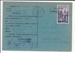 ANGERS R P Carte Postale Commerciale Desnos Martin Recto Dessins De RESSORTS 12 F Quimper Yv 979 Ob Meca 1955 - Mechanical Postmarks (Advertisement)