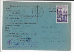 ANGERS R P Carte Postale Commerciale Desnos Martin Recto Dessins De RESSORTS 12 F Quimper Yv 979 Ob Meca 1955 - Sellados Mecánicos (Publicitario)