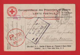 C.R.I.: 1918  CARTOLINA  PRIGIONIERI  DI  GUERRA  -  DA  PALERMO  A  CELLELAGER-HANNOVER  -  QUALITA'  ECCELLENTE  -  FP - Croix-Rouge