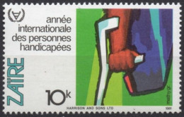 ZAIRE 1981 - 1v - MNH - Disabled - Crutch - Missing Limb - Handicap Health Santé Salud Gesundheit Behindert Béquille - Handicaps