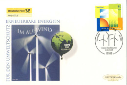 516  Éolienne, Energie, Climat: Env. 1er Jour D'Allemagne, 2004 - Wind Turbine FDC From Germany. Energy Windmill Moulin - Otros & Sin Clasificación