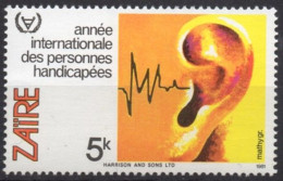 ZAIRE 1981 - 1v - MNH - Disabled - Deafness - Ear - Hearing - Handicap Health Santé Salud Gesundheit Behindert - Handicaps