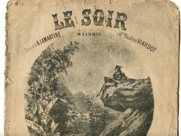 Partition Le Soir Poésie De Lamartine Musique De GOUNOD Circa 1860 - G-I