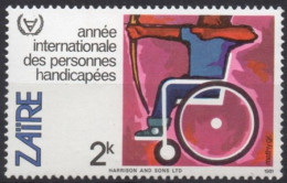 ZAIRE 1981 - 1v - MNH - Archer In Wheelchair - Archery - Handicap Health Santé Disabled Gesundheit Behindert - Handicaps