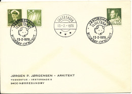 Greenland Cover Sent To Denmark Jakobshavn Rodebay 13-2-1970 Nice Cover With A Nice Postmark - Cartas & Documentos