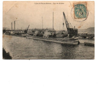 54 NEUVES MAISONS Port Des Acièries , Chargement Péniches Avec Grue , Navigation Fluviale , Canaux 1906 - Neuves Maisons