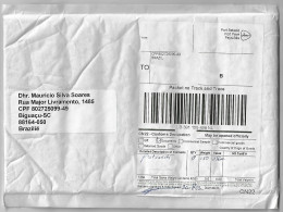 Netherlands 2023 Registered Priority Cover Sent To Biguaçu Brazil Customs Declaration Label Packet No Track And Trace - Lettres & Documents