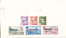 Great Britain FDC EUROPA CEPT 18-9-1961 And 6 HERM ISLAND EUROPA Stamps On The Backside Og The Cover - 1961