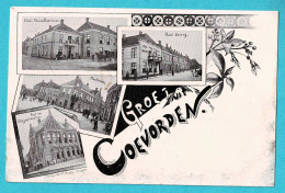 * Coevorden (Drenthe - Nederland) * Groeten Uit, Bonjour De, Hotel Kleine Staarmann, Hotel Baving, Markt, Post - Coevorden