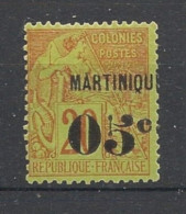 MARTINIQUE - 1888-91 - N°YT. 11 - Type Alphée Dubois 05c Sur 20c Brique - Neuf * / MH VF - Neufs