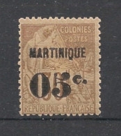 MARTINIQUE - 1888-91 - N°YT. 12 - Type Alphée Dubois 05c Sur 30c Brun - Neuf * / MH VF - Neufs