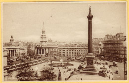 London, Trafalgar Square - Nelson's Column, St Martin-in-the-Fields Church - Posted 1928 - Trafalgar Square