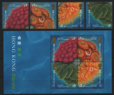 Hongkong 1994 - Mi-Nr. 728-731 & Block 33 ** - MNH - Korallen / Corals - Nuevos