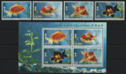 Hongkong 1993 - Mi-Nr. 705-708 & Block 29 ** - MNH - Fische / Fish - Nuovi