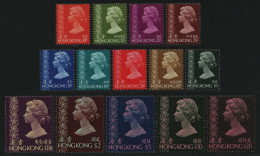 Hongkong 1973 - Mi-Nr. 268-281 ** - MNH - Freimarken - WZ 5 (II) - Ungebraucht