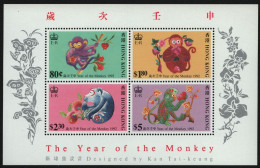 Hongkong 1992 - Mi-Nr. Block 20 ** - MNH - Jahr Des Affen - Nuevos
