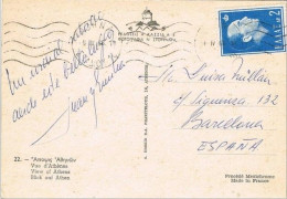 52404. Postal Aerea  ATENAS (Grecia) 1966- Sello Constantino. Vista De Atenas - Briefe U. Dokumente