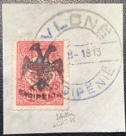 1913, Mi 13 RARE 950€ VF Used Signed Scheller&BPP 20 Pa Turkey Ovpt Eagle & Shqipenia+BEYIYE (Albanien Albania Albanie - Albania