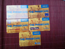 Intouch 5 Differrent Cards Wih Special Logos Used Rare - Carte GSM, Ricarica & Prepagata
