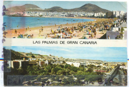 - 1034 - Las Palmas  De Gran Canadia - Playa De Las Canteras, écrite, Peu Courante, 2 Vues, TBE,  Scans. - Sonstige & Ohne Zuordnung