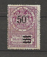 TIMBRES FISCAUX DE MONACO DECHARGES  N°3  50 C  Sur 25 C LILAS  Cote Y Et T 2016  35 €; - Revenue