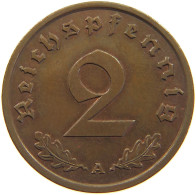 GERMANY 2 PFENNIG 1939 A TOP #c083 0015 - 2 Reichspfennig