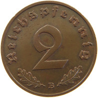 GERMANY 2 PFENNIG 1939 B TOP #a063 0107 - 2 Reichspfennig