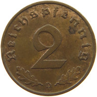 GERMANY 2 PFENNIG 1938 D #c083 0145 - 2 Reichspfennig