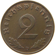 GERMANY 2 PFENNIG 1938 D #c081 0273 - 2 Reichspfennig