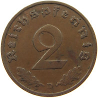 GERMANY 2 PFENNIG 1938 D #c081 0303 - 2 Reichspfennig