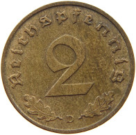 GERMANY 2 PFENNIG 1938 D #a043 0705 - 2 Reichspfennig