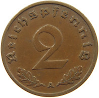 GERMANY 2 PFENNIG 1938 A #c083 0135 - 2 Reichspfennig