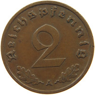 GERMANY 2 PFENNIG 1938 A #c083 0111 - 2 Reichspfennig