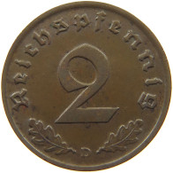 GERMANY 2 PFENNIG 1937 D #c081 0267 - 2 Reichspfennig